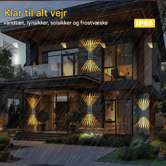 Aurinkokäyttöiset Seinävalaisimet 4 LEDillä ja Värinvaihdolla Ulkokäyttöön