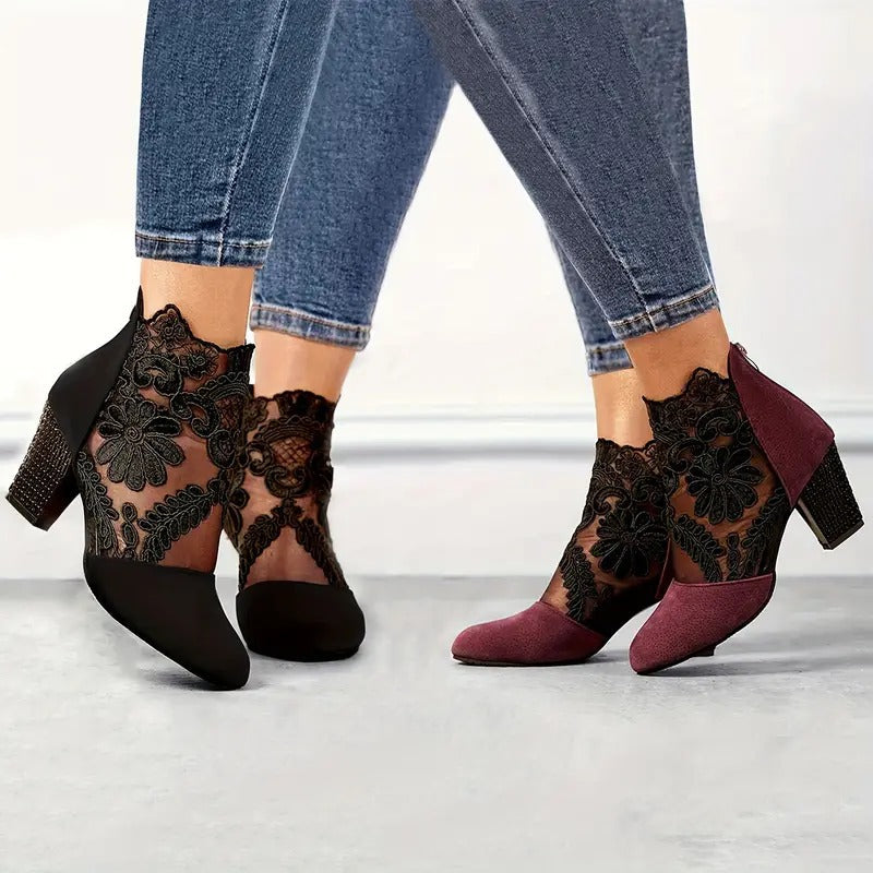 Naisten Floral Lace nilkkurit - Eleganssia ja mukavuutta