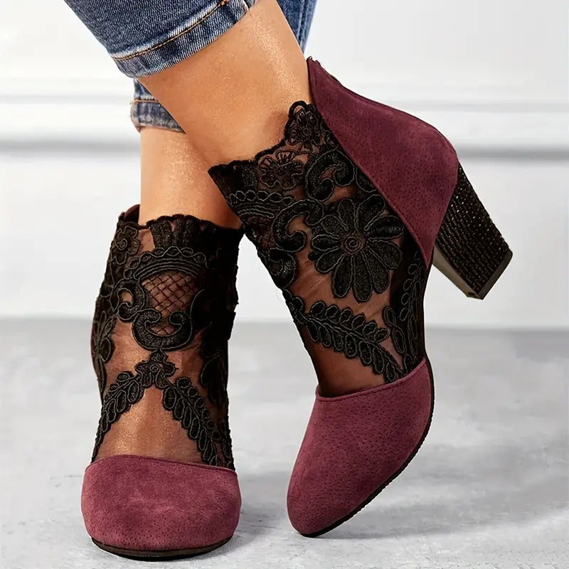 Naisten Floral Lace nilkkurit - Eleganssia ja mukavuutta