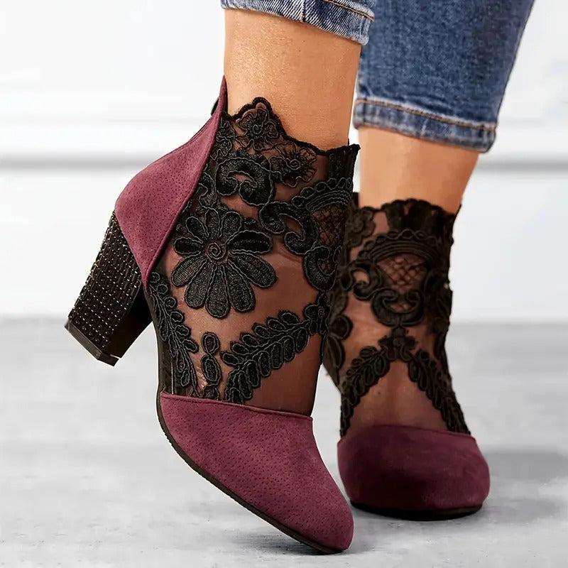Naisten Floral Lace nilkkurit - Eleganssia ja mukavuutta